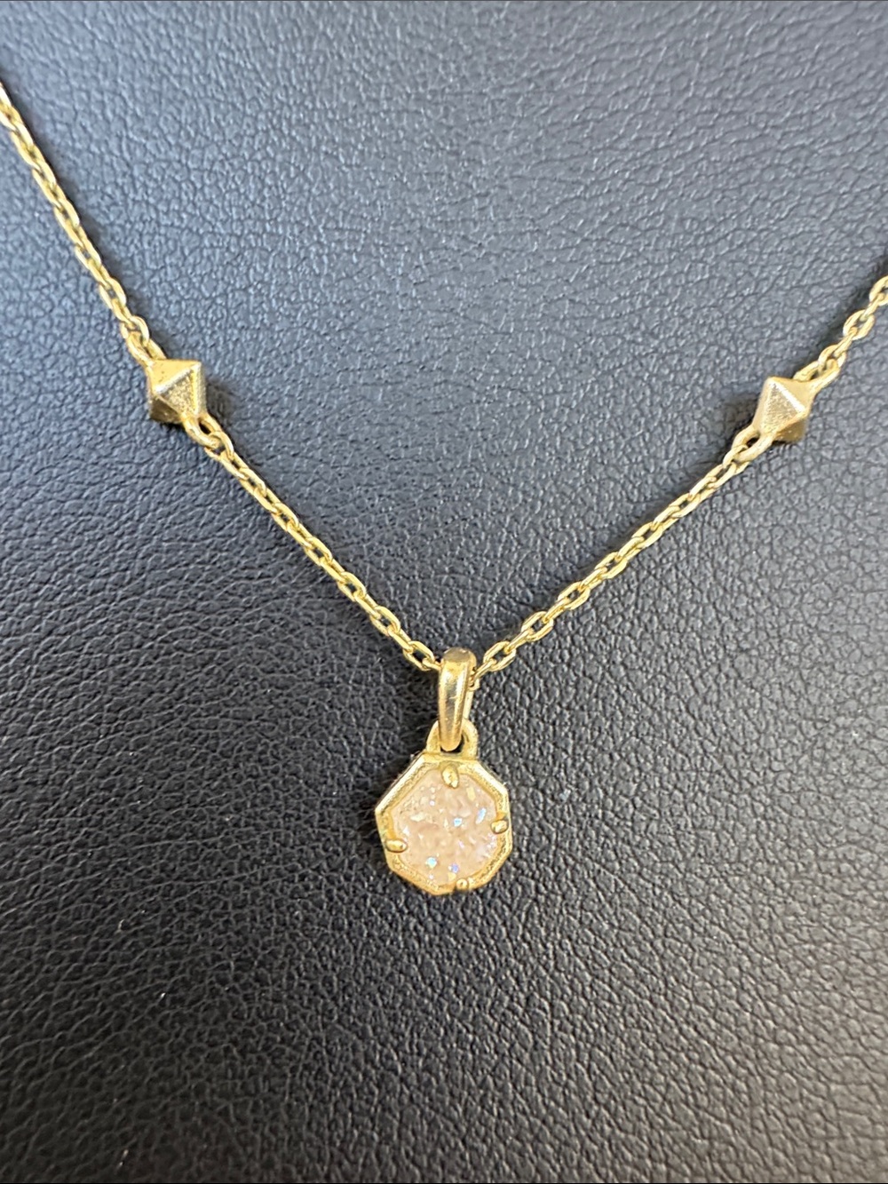 Kendra Scott Gold Nola Drusy Pendant Necklace
